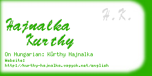 hajnalka kurthy business card